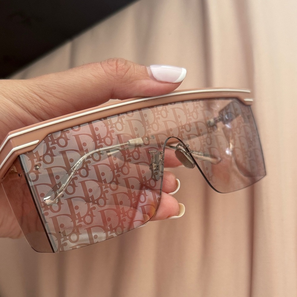 Dior Pink Gradient Shield Sunglasses with Signature Monogram